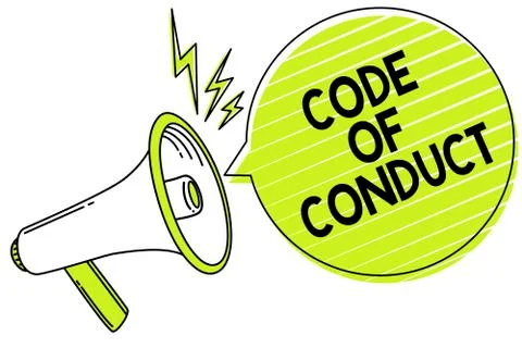 Conceptual hand writing showing Code Of Conduct. Business photo text Ethics Stock Illustration