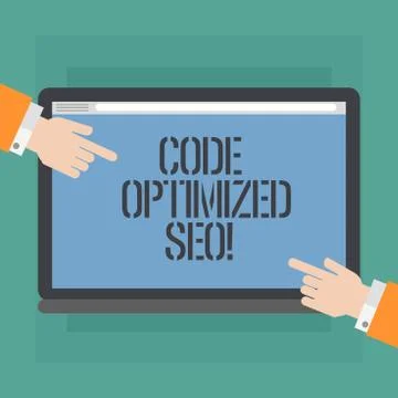 Conceptual hand writing showing Code Optimized Seo. Business photo showcasing 스톡 일러스트
