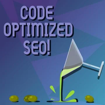 Conceptual hand writing showing Code Optimized Seo. Business photo text process 스톡 일러스트