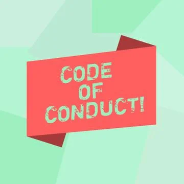 Conceptual hand writing showing Code Of Conduct. Business photo text Ethics Stock Illustration