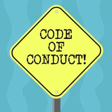 Conceptual hand writing showing Code Of Conduct. Business photo text Ethics Stock Illustration