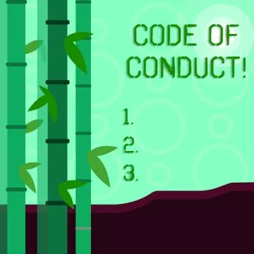 Conceptual hand writing showing Code Of Conduct. Business photo showcasing Stock Illustration