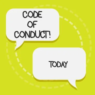 Conceptual hand writing showing Code Of Conduct. Business photo text Follow Stock Illustration