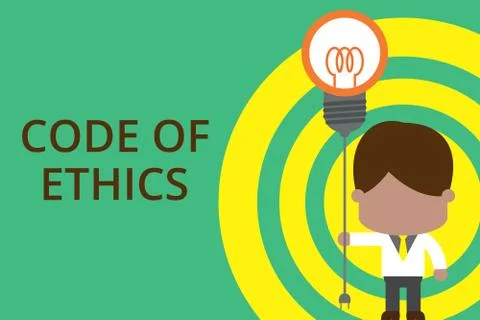 Conceptual hand writing showing Code Of Ethics. Business photo showcasing basic Stockillustratie