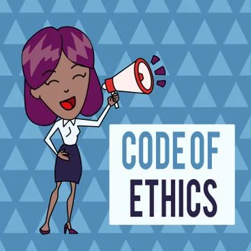 Conceptual hand writing showing Code Of Ethics. Business photo text basic guide Stock Illustration