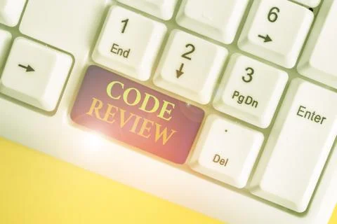 Conceptual hand writing showing Code Review. Business photo showcasing single 库存照片