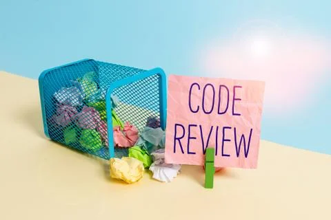 Conceptual hand writing showing Code Review. Business photo text single most Stock Photos