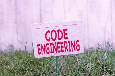 Conceptual hand writing showing Code Engineering. Business photo text Stock Photos