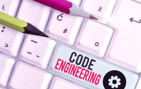 Conceptual hand writing showing Code Engineering. Business photo showcasing Stock Photos