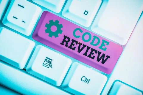 Conceptual hand writing showing Code Review. Business photo text single most 库存照片