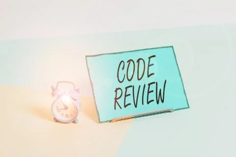 Conceptual hand writing showing Code Review. Business photo showcasing single 写真素材