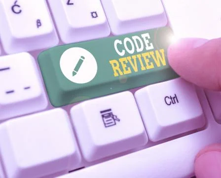 Conceptual hand writing showing Code Review. Business photo text single most Stock Photos