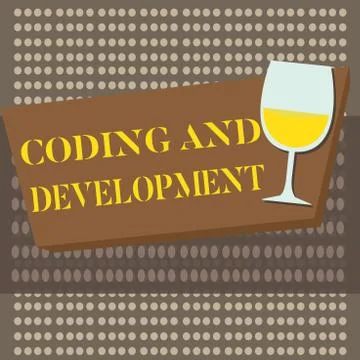 Conceptual hand writing showing Coding And Development. Business photo text Stock Illustration