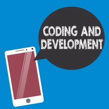 Conceptual hand writing showing Coding And Development. Business photo text Stock Illustration