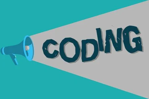 Conceptual hand writing showing Coding. Business photo text assigning code to Stock-Illustration