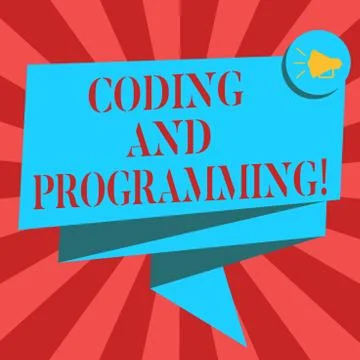 Conceptual hand writing showing Coding And Programming. Business photo Stockillustratie