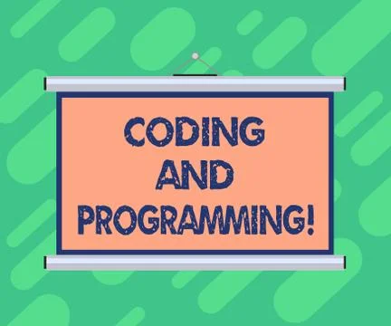 Conceptual hand writing showing Coding And Programming. Business photo Stock Illustration