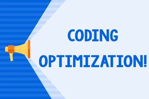 Conceptual hand writing showing Coding Optimization. Business photo text method Stock Illustration