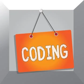 Conceptual hand writing showing Coding. Business photo text assigning code to 스톡 일러스트