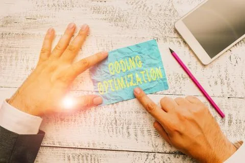 Conceptual hand writing showing Coding Optimization. Business photo text method Stock Photos