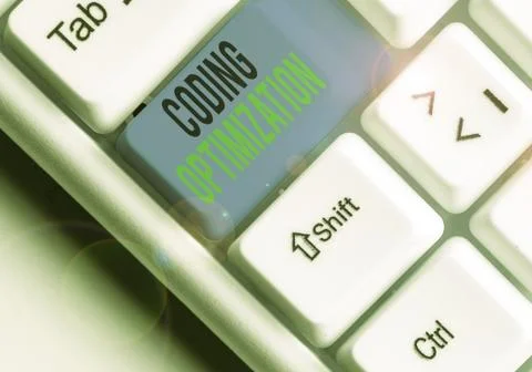 Conceptual hand writing showing Coding Optimization. Business photo text method Foto stock