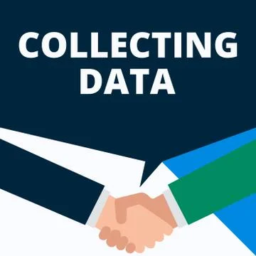 Conceptual hand writing showing Collecting Data. Business photo showcasing Illustrazione stock
