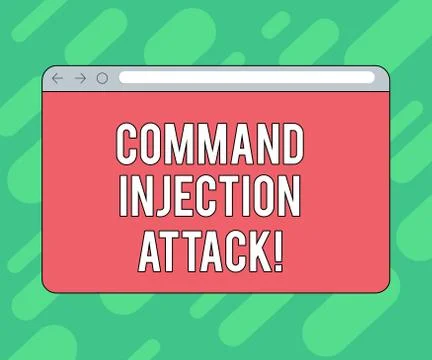 Conceptual hand writing showing Comanalysisd Injection Attack. Business photo 스톡 일러스트