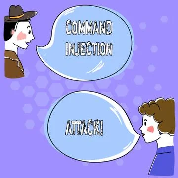 Conceptual hand writing showing Comanalysisd Injection Attack. Business photo Stockillustratie