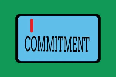Conceptual hand writing showing Commitment. Business photo showcasing Quality of Stock Illustration
