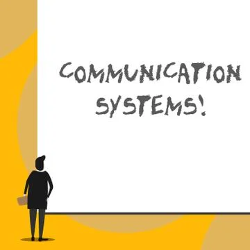 Conceptual hand writing showing Communication Systems. Business photo showcasing Stock Illustration
