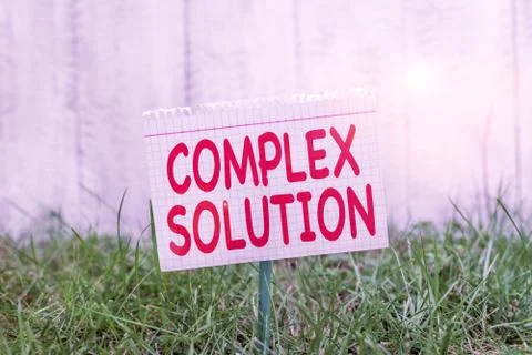 Conceptual hand writing showing Complex Solution. Business photo text Foto stock