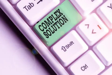 Conceptual hand writing showing Complex Solution. Business photo text Foto stock