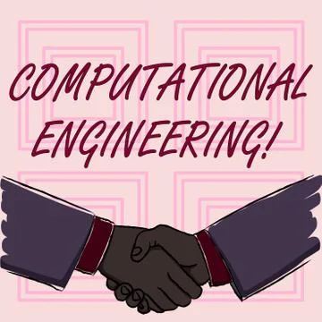 Conceptual hand writing showing Computational Engineering. Business photo sho Stockillustratie