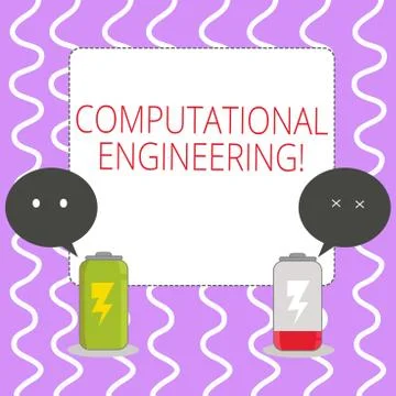 Conceptual hand writing showing Computational Engineering. Business photo sho Illustrazione stock