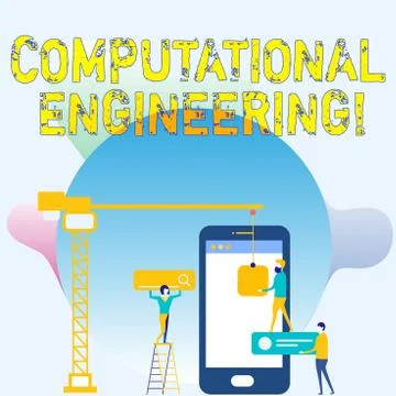 Conceptual hand writing showing Computational Engineering. Business photo sho Stock Illustration