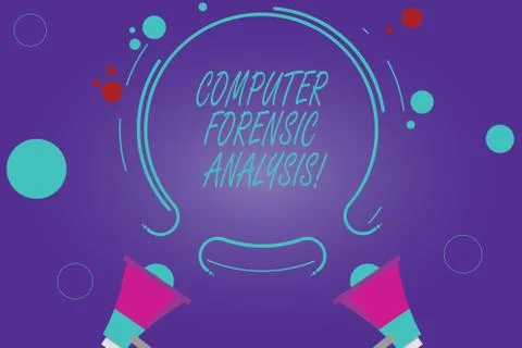 Conceptual hand writing showing Computer Forensic Analysis. Business photo Stock Illustration