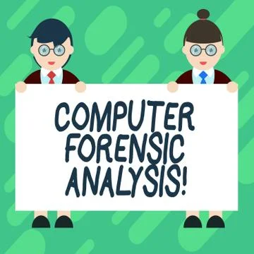 Conceptual hand writing showing Computer Forensic Analysis. Business photo Stock Illustration