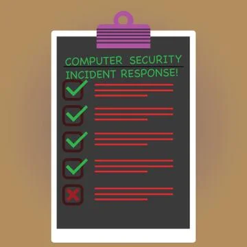 Conceptual hand writing showing Computer Security Incident Response. Business Illustrazione stock