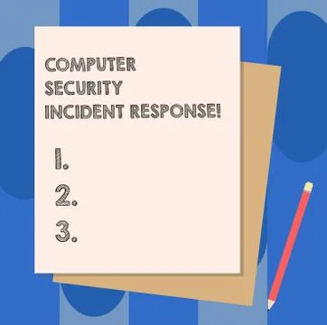 Conceptual hand writing showing Computer Security Incident Response. Business Illustrazione stock