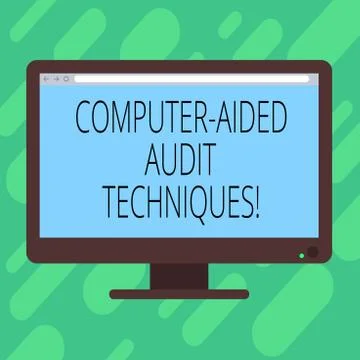Conceptual hand writing showing Computer Aided Audit Techniques. Business photo Stock Illustration