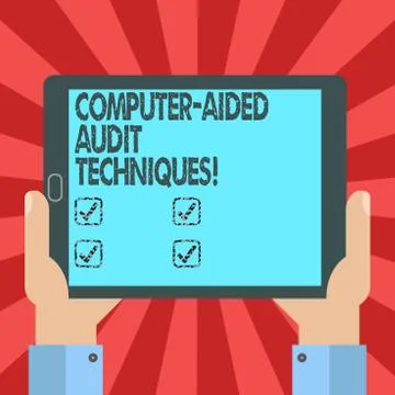 Conceptual hand writing showing Computer Aided Audit Techniques. Business photo Stock Illustration