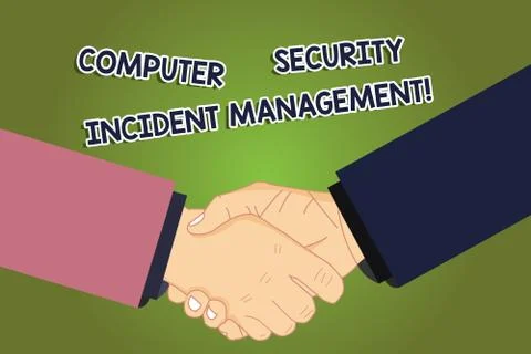 Conceptual hand writing showing Computer Security Incident Management. Business Stock Illustration