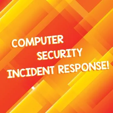 Conceptual hand writing showing Computer Security Incident Response. Business Illustrazione stock