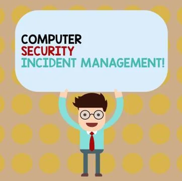 Conceptual hand writing showing Computer Security Incident Management. Business Stock Illustration