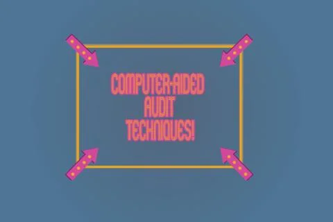 Conceptual hand writing showing Computer Aided Audit Techniques. Business photo Stock Illustration