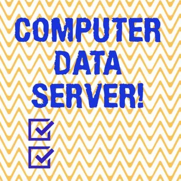Conceptual hand writing showing Computer Data Server. Business photo text Stock Illustration