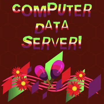 Conceptual hand writing showing Computer Data Server. Business photo showcasing 库存插图