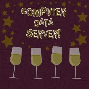 Conceptual hand writing showing Computer Data Server. Business photo text Stock Illustration