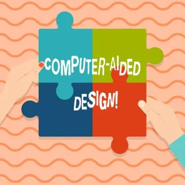 Conceptual hand writing showing Computer Aided Design. Business photo showcasing Stock Illustration