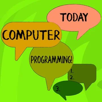 Conceptual hand writing showing Computer Programming. Business photo text Stock Illustration